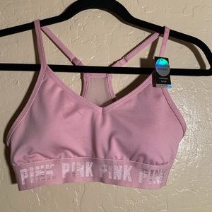 PINK-Razor Back Sport Bra